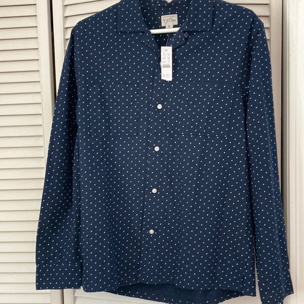 Cotton-wool challis camp-collar shirt